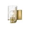 Z-Lite Beckett 1 Light Wall Sconce, Olde Brass And Clear Seedy 492-1S-OBR - alternate 1